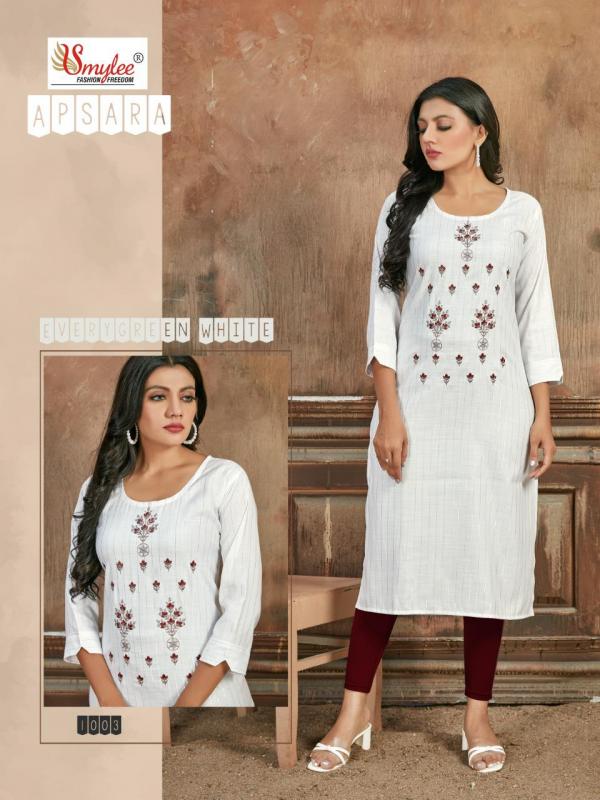 Smylee Apsara Fancy Rayon Embroidery Kurti 